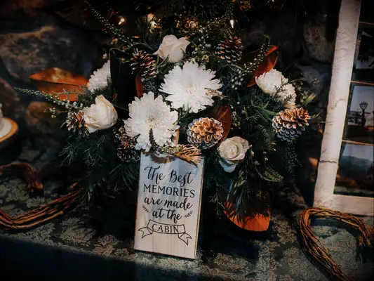 pinecones and greens