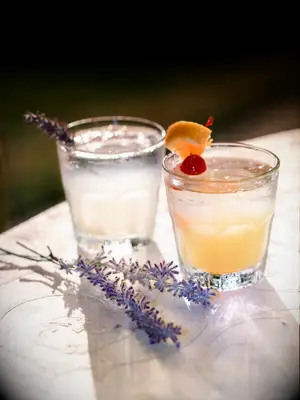 Lavender lemonade signature wedding drink idea