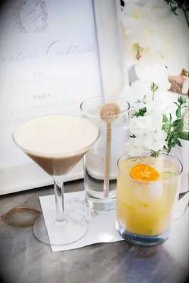 Espresso martini signature wedding drink idea 