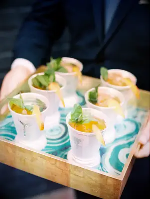 Mint julep signature wedding drink idea