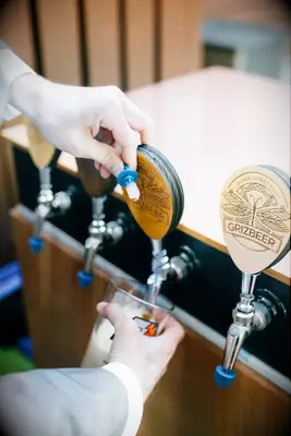 Beer on tap for wedding drink idea