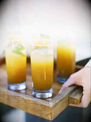 White wine sangria signature wedding drink idea