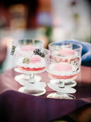Spiked sorbet punch for big batch signature wedding drink idea