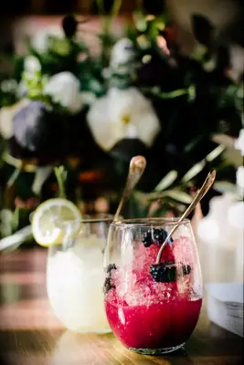 Frozen fruit slush signature wedding drink idea