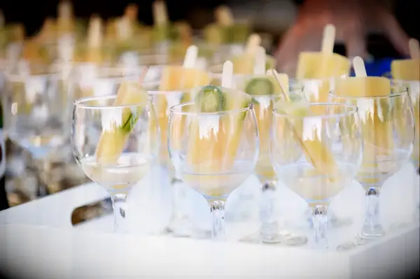 Boozy popsicle signature wedding drink idea