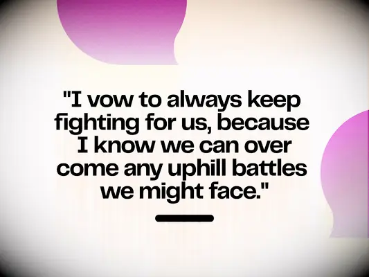 Example of a deep, meaningful wedding vow.