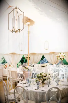 Gold Chandeliers wedding lighting idea