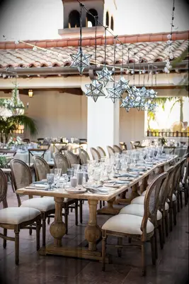 Moravian Stars wedding lighting idea