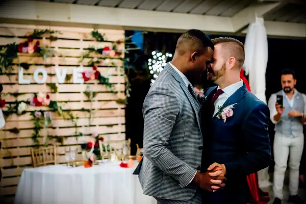 Couple dancing at wedding
