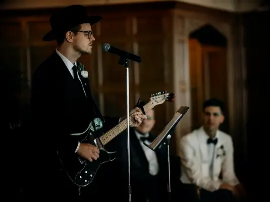 Band performing at wedding