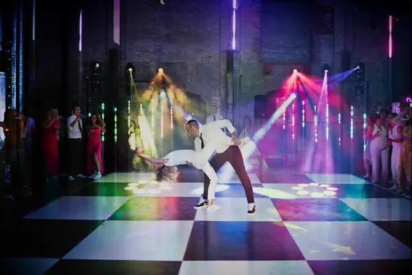 Couple dancing at wedding