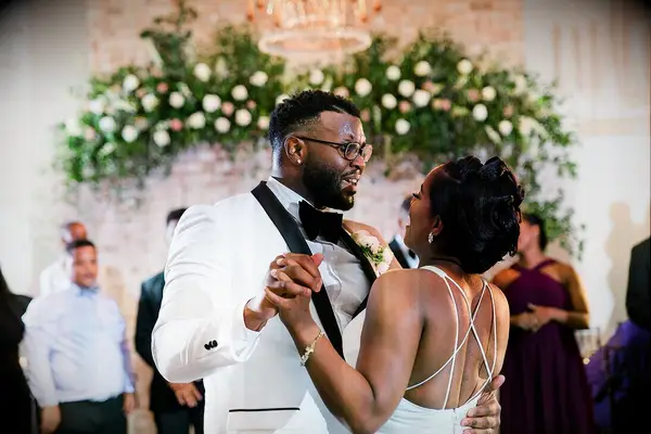 Couple dancing at their wedding