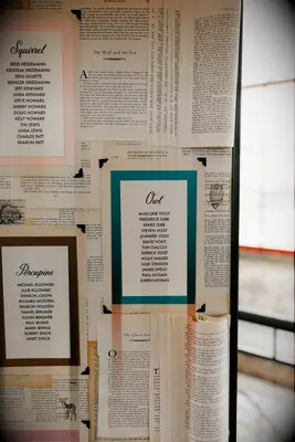 Book page seating chart