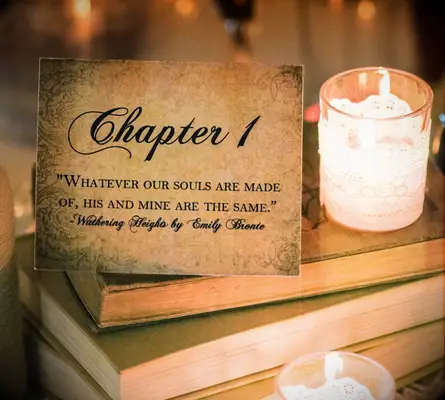 Custom love story table number