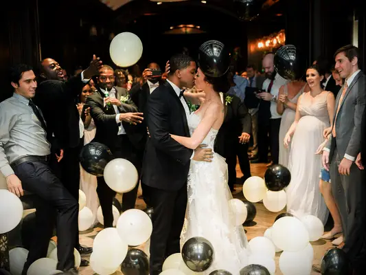 Balloon wedding exit