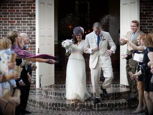 Lavender wedding send-off