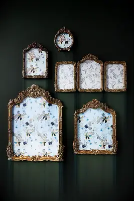 Ornate gilded photo frames from Anthropologie