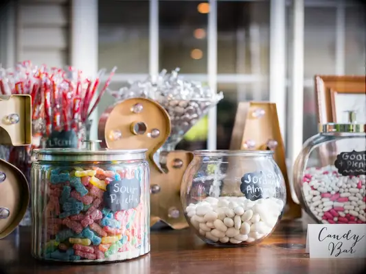 Candy bar at wedding