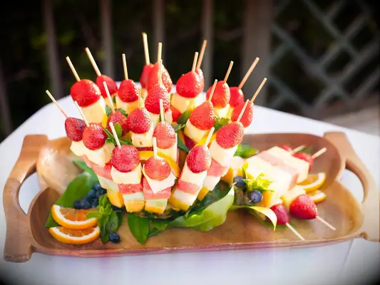 Artisinal appetizers at wedding