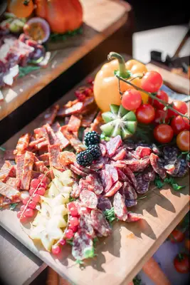 Charcuterie board at wedding