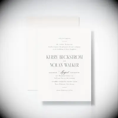 Classic sophisticated wedding invitation