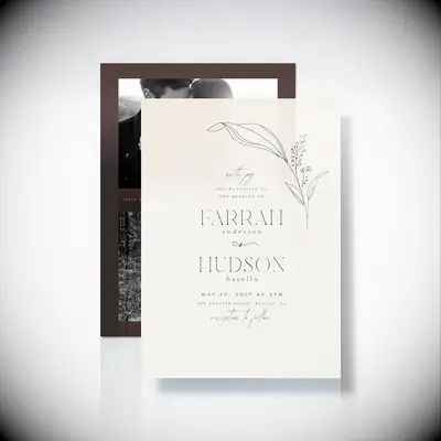 Fall wedding invitations