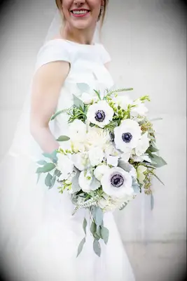 Anemone bridal bouquet