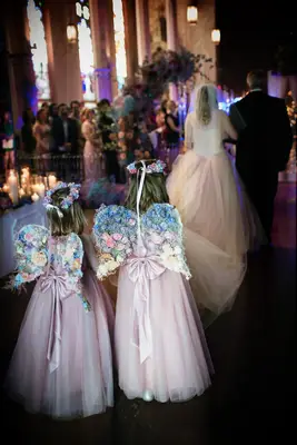 Flower girls with floral wings