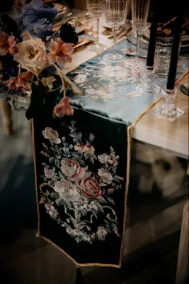 Moody wedding day decor