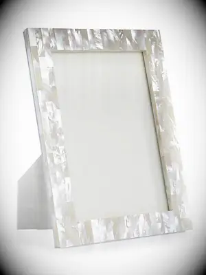 one kings lane mother of pearl wedding invitation frame