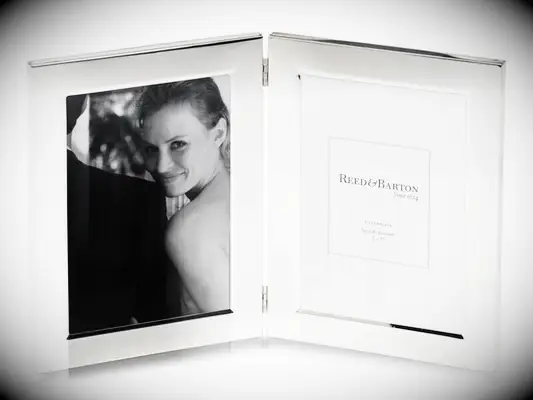 the knot silver double wedding invitation frame