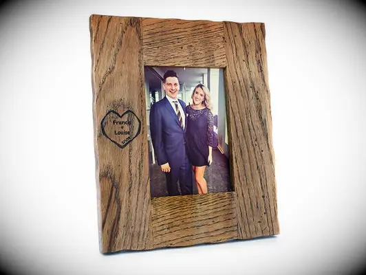 uncommon goods personalized tree bark wedding invitation frame