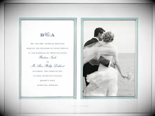 perigold kate spade silver double wedding invitation frame