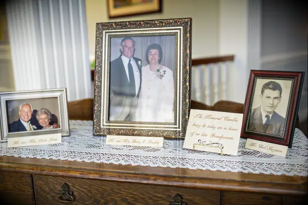 Framed pictures of passed loved ones