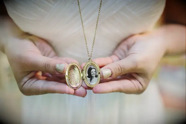 Locket necklace with a picture of a loved one