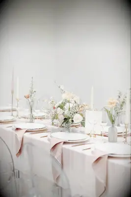 Blush and White Romantic Centerpiece