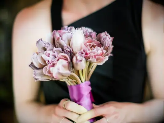 purple tulip bouquet