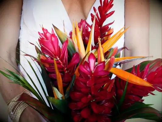 birds of paradise wedding bouquet