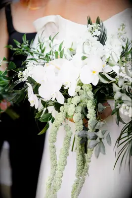White tropical bridal bouquet