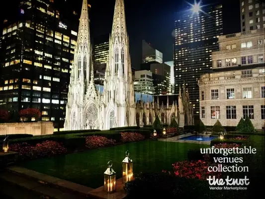 Unique outdoor cathedral wedding venue in downtown New York at 620 Loft & Garden