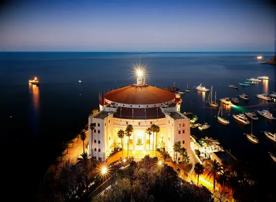 Outdoor unique ceremony space on the water at Catalina Island Company in Avalon, California