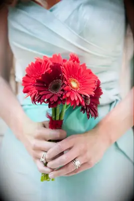 Red Gerbera Daisy Bridesmaid Bouquet