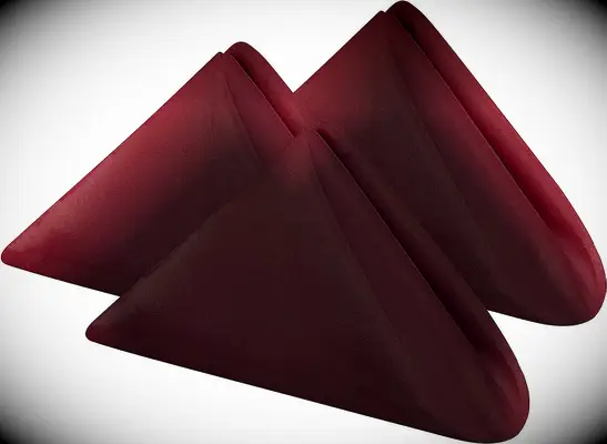 Cloth burgundy wedding napkins