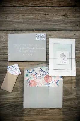 Invitation suite with a Southwestern flair. 