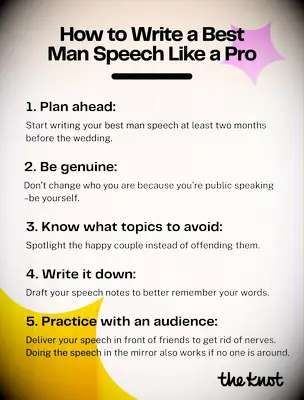 Rock al tuo discorso dal tuo migliore uomo usando i nostri consigli approvati dagli esperti