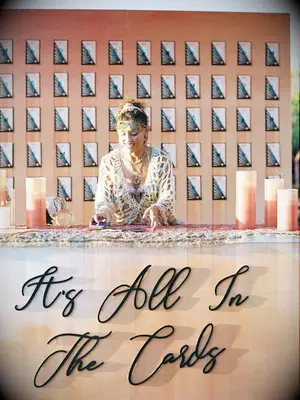 Tarot card reader at wedding reception