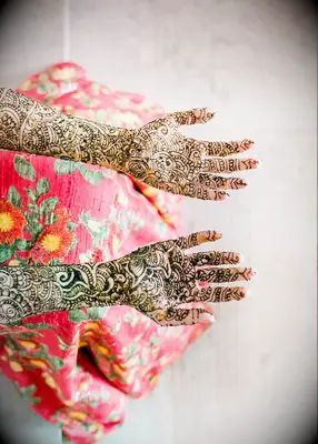 Henna on bride