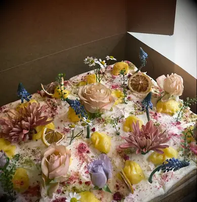 Lemon Meringue-Topped Wedding Sheet Cake