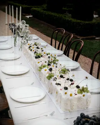 Table-Length Wedding Sheet Cake