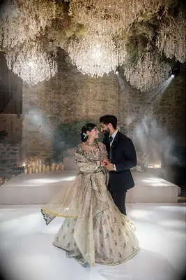 Couple dancing at wedding